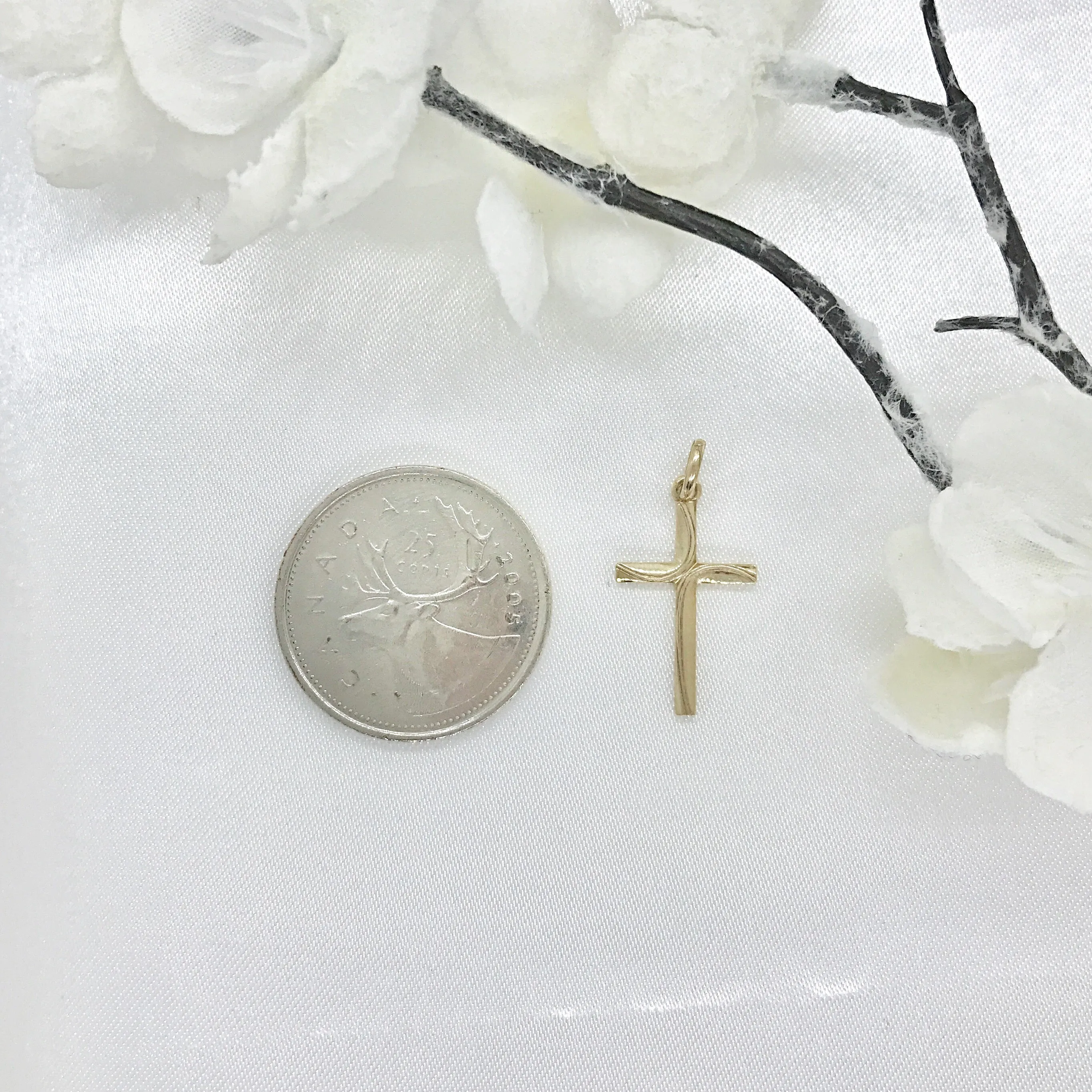 10k Gold Embossed Cross