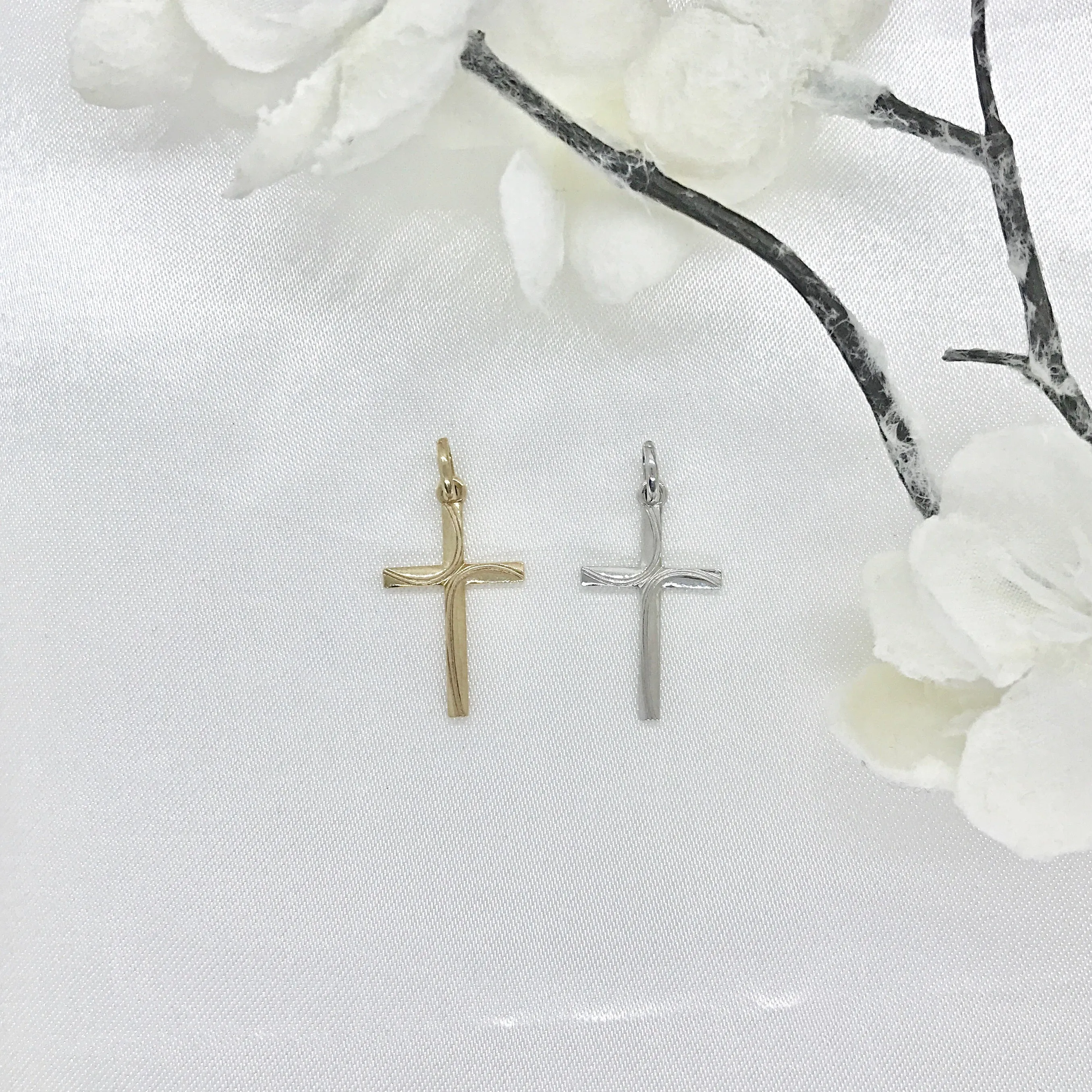 10k Gold Embossed Cross