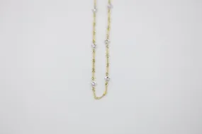 16'' 18k Two-Tone Gold 0.21tcw Diamond Necklace (6.60g.)