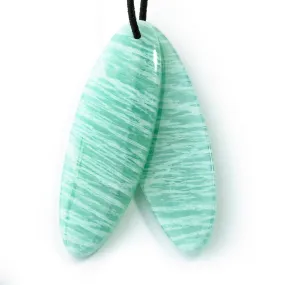 Amazonite 13x40mm Oval Pair - Pendant