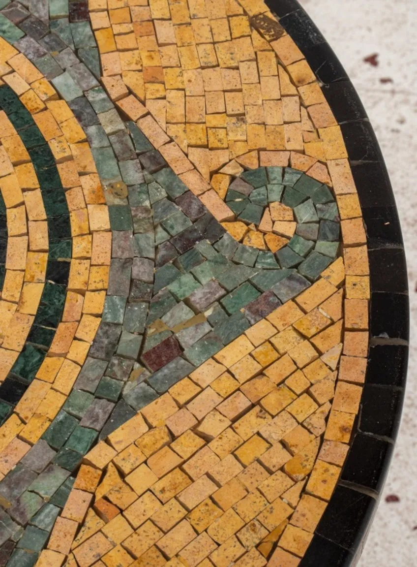 Aztec Modern Mosaic Pedestal Table