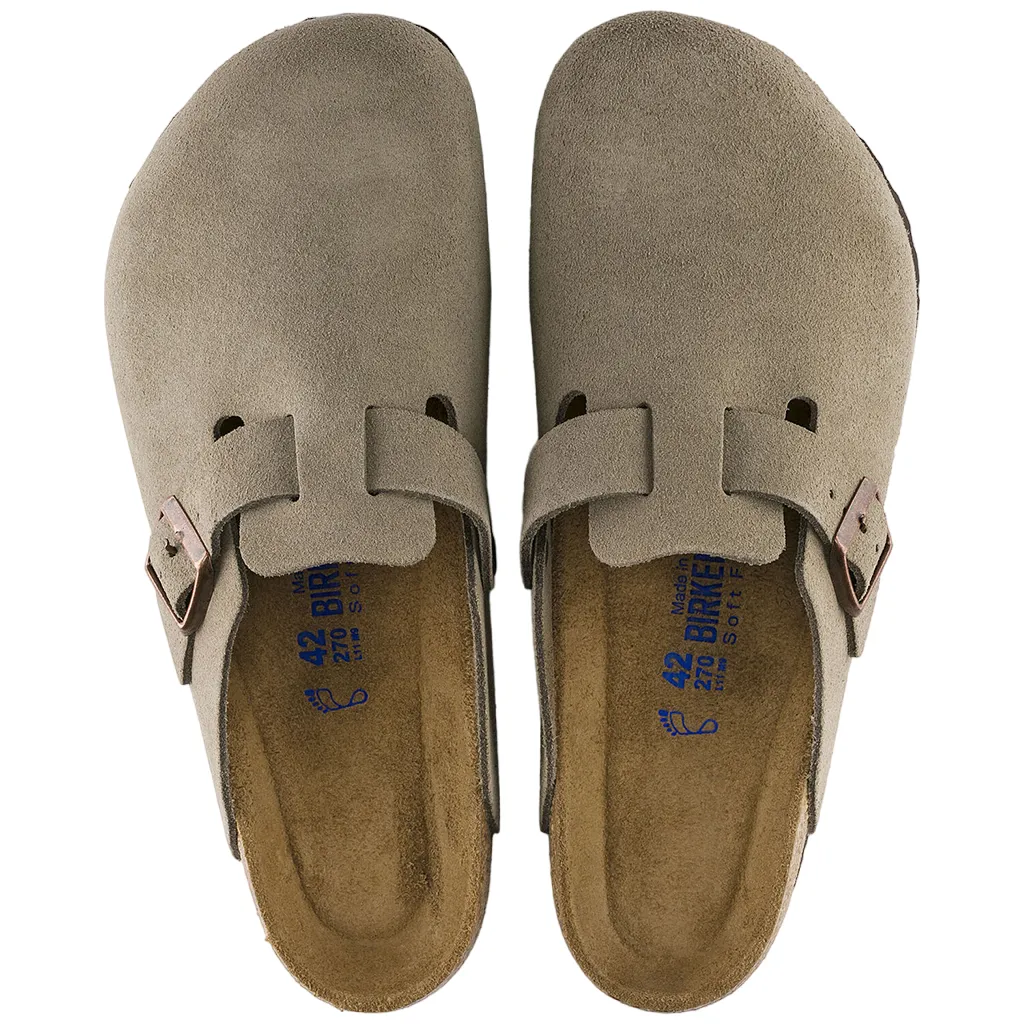 Birkenstock Boston Soft Foodbed Slip-On Clog - Suede Leather