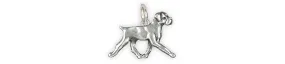 Boxer Jewelry Sterling Silver Handmade Boxer Dog Charm  BX11-C