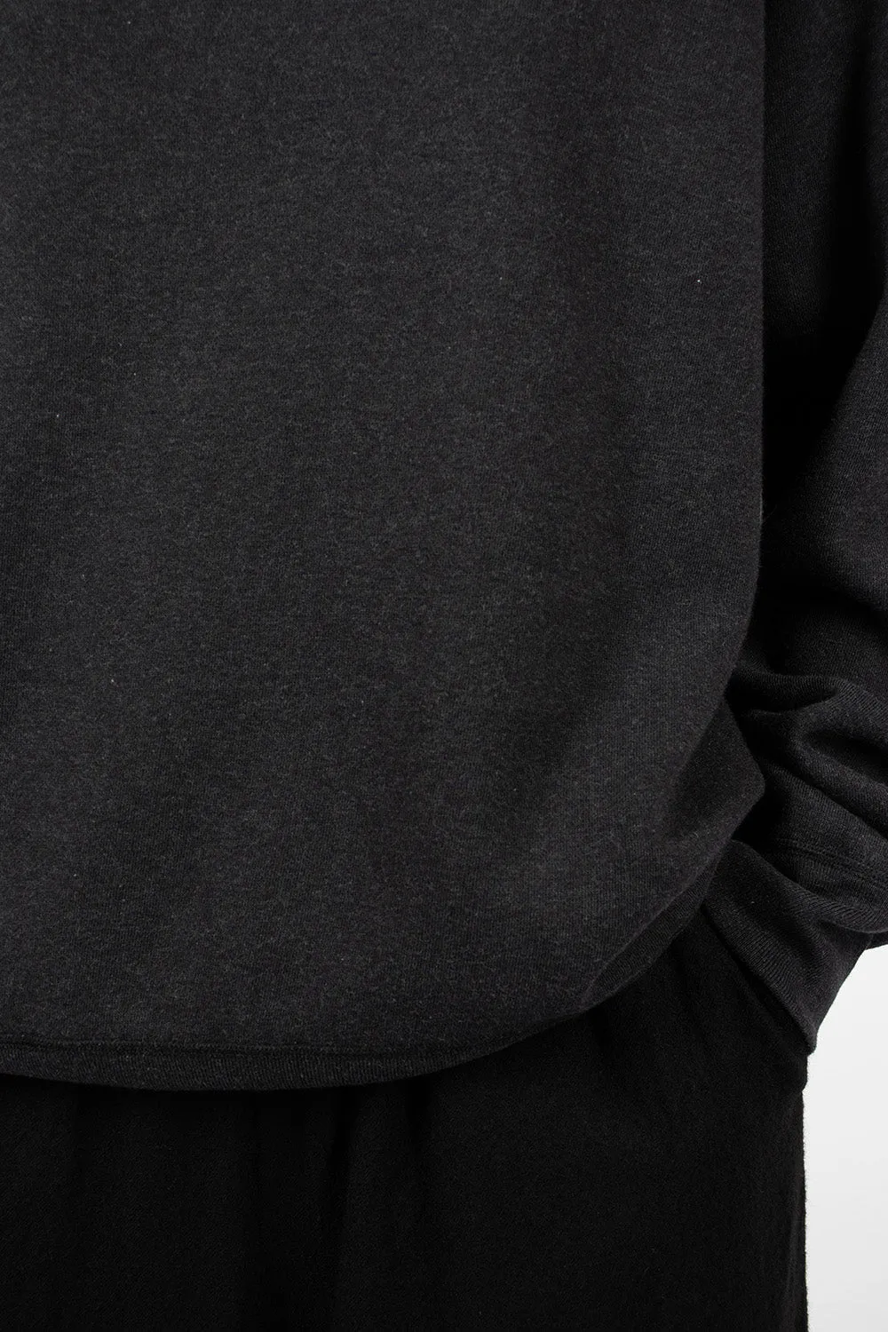 Crew Neck Pullover Heather Black