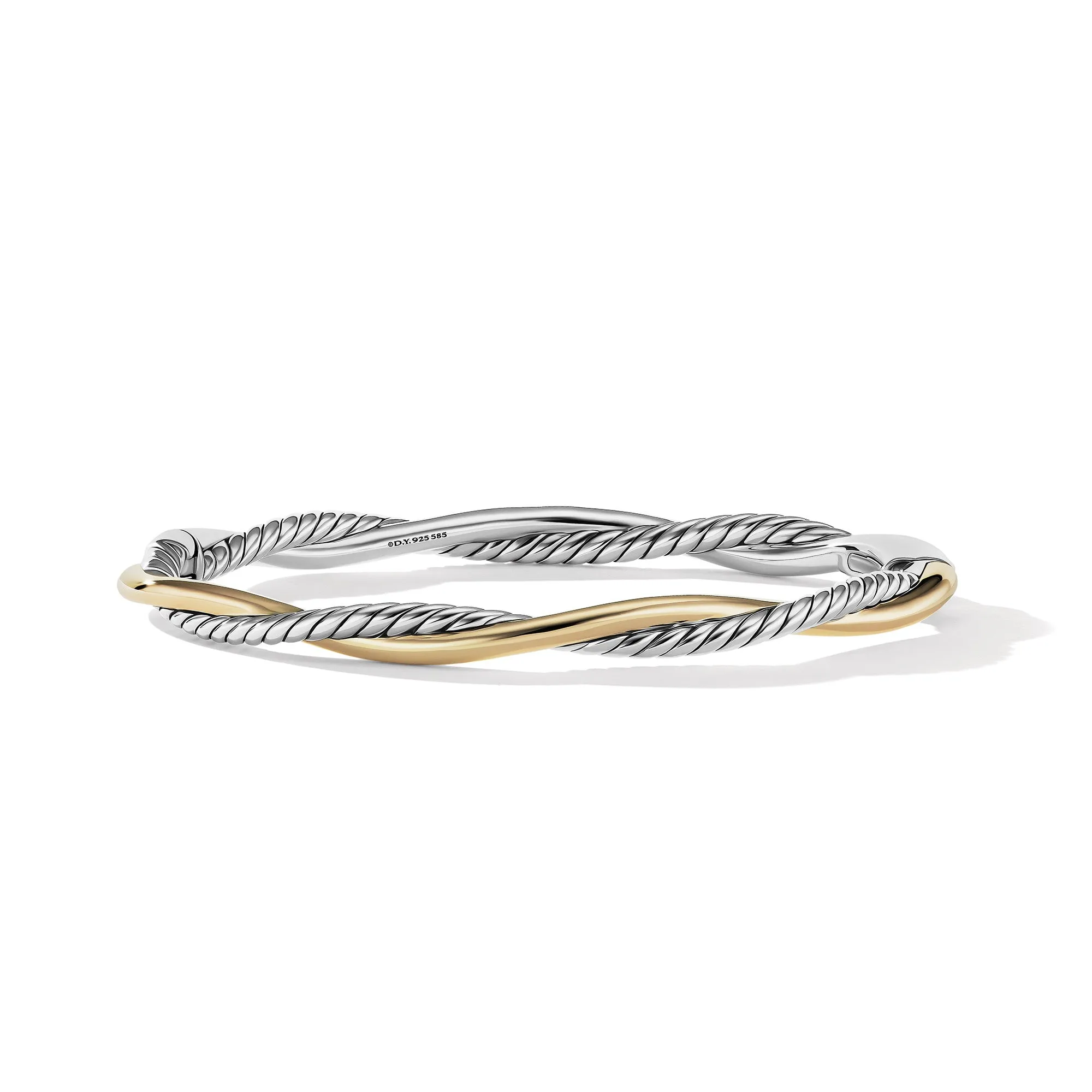 David Yurman Petite Infinity Bracelet in Sterling Silver with 14K Yellow Gold