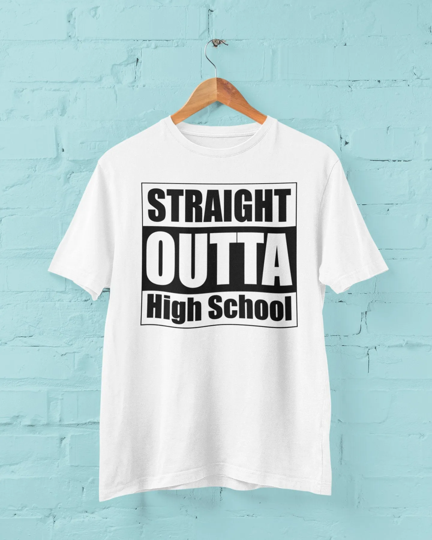 Highschool and Kindergarten Graduation shirts.  Straight outta Highschool. Straight outta pre-k