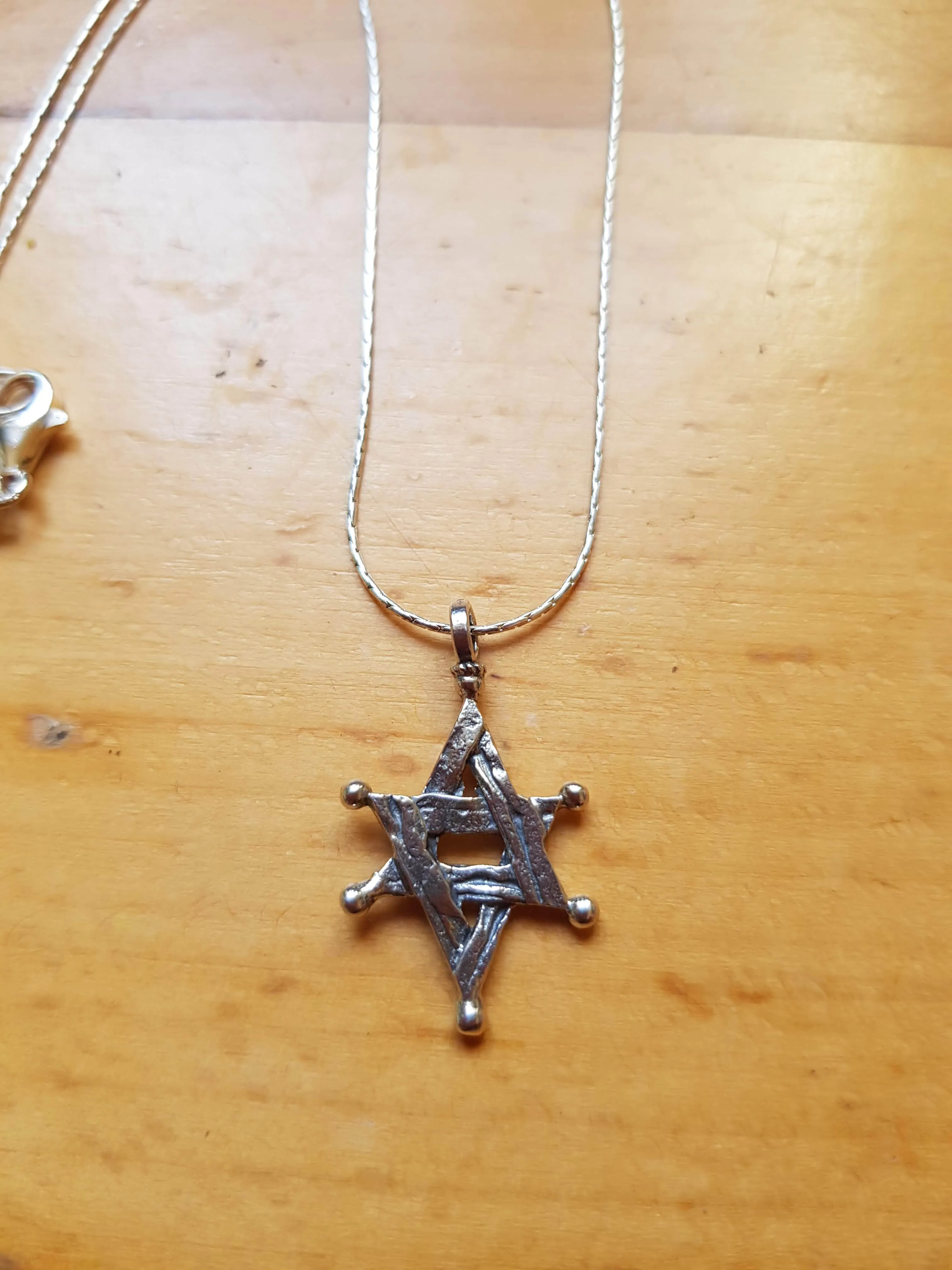 Jewish Star of David pendant handcrafted in Israel