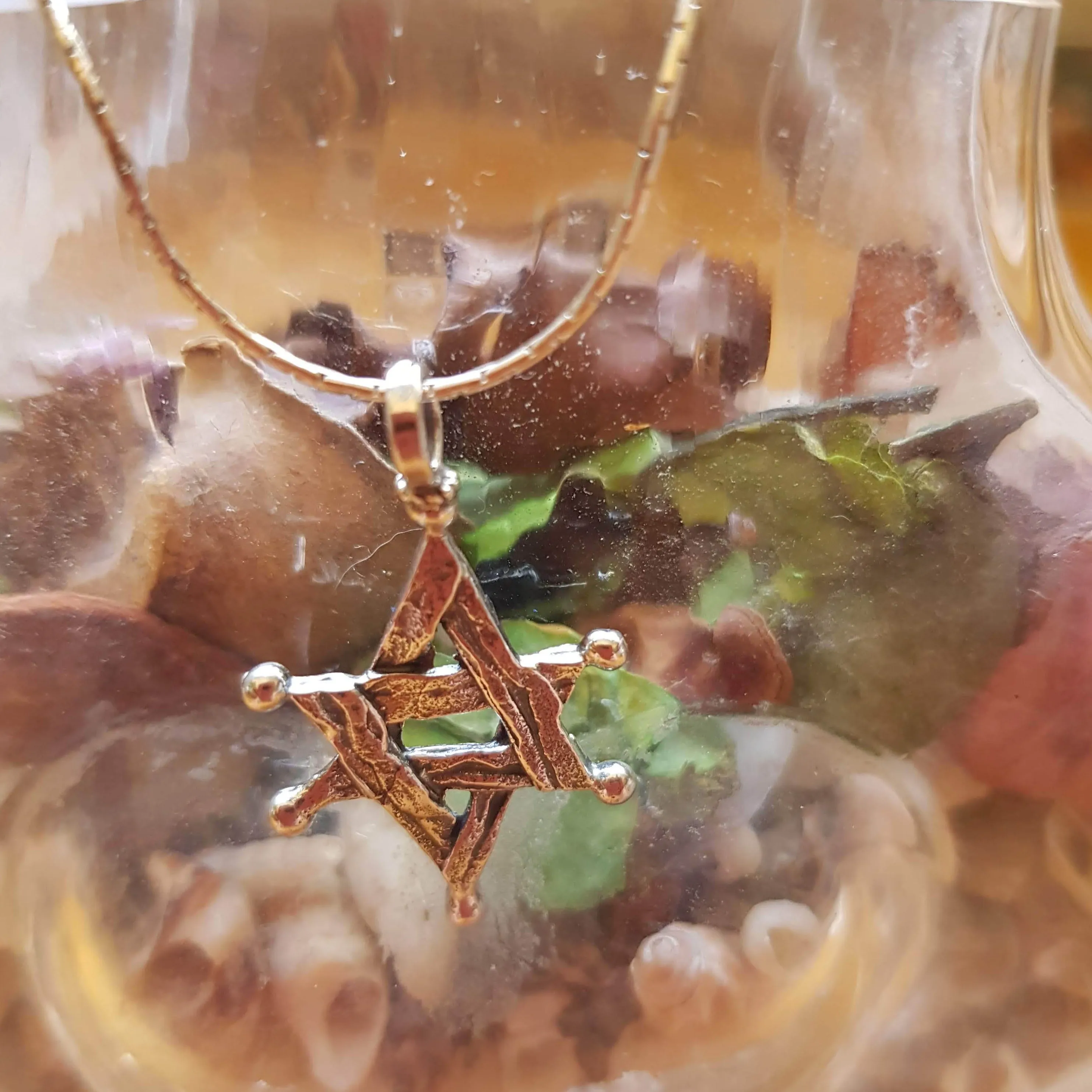 Jewish Star of David pendant handcrafted in Israel