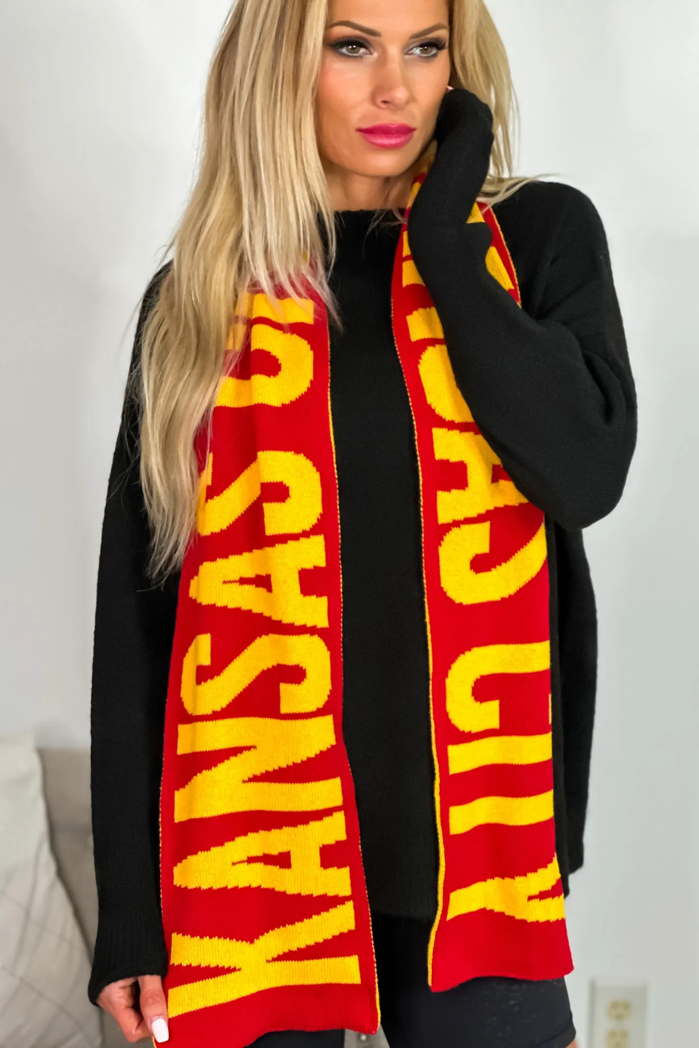 Kansas City Game Day Scarf : Red/Gold