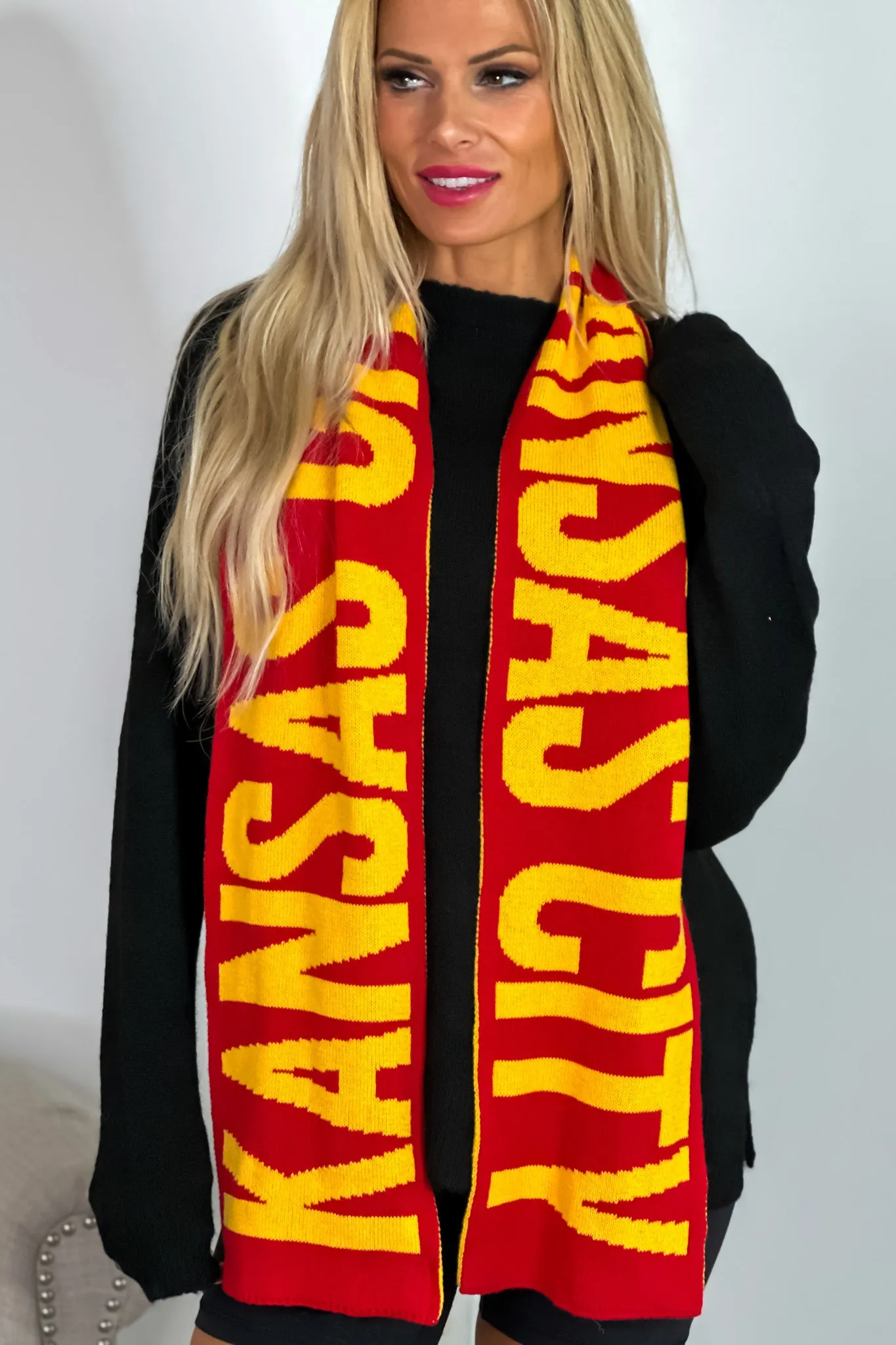 Kansas City Game Day Scarf : Red/Gold