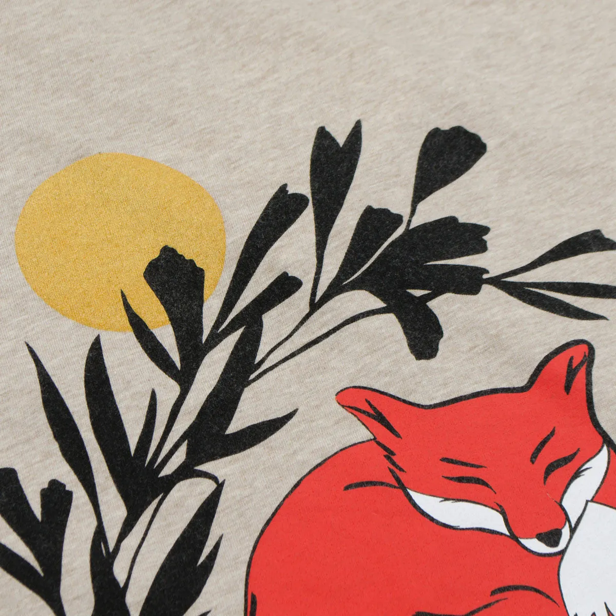 Maison Kitsuné - Dan Ha Kim Sleeping Fox T-shirt - Beige Melange