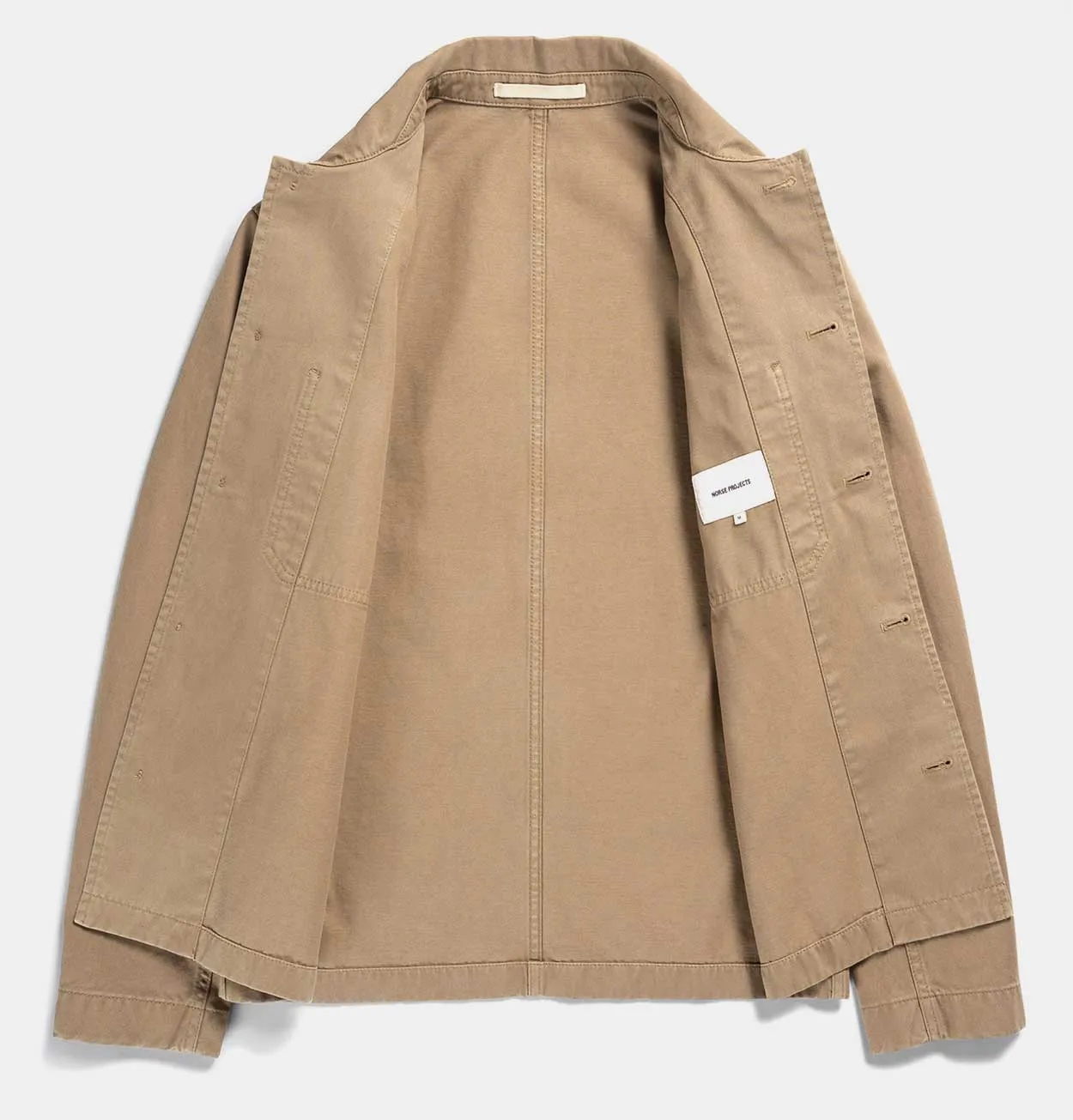 Norse Projects Tyge Broken Twill Jacket in Utility Khaki