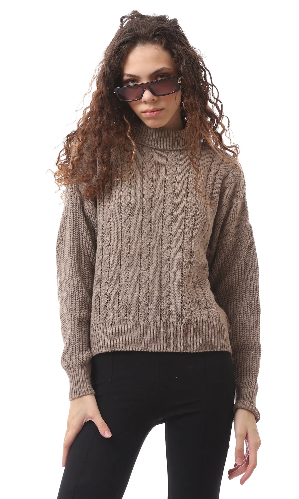 O169849 High Neck Knitted Pullover