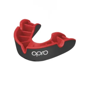 Opro Self - Fit Adult Silver Mouthguard - Black / Red