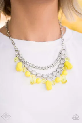 Paparazzi Accessories  - Brazilian Bay #N11 Box 1 - Yellow Necklace