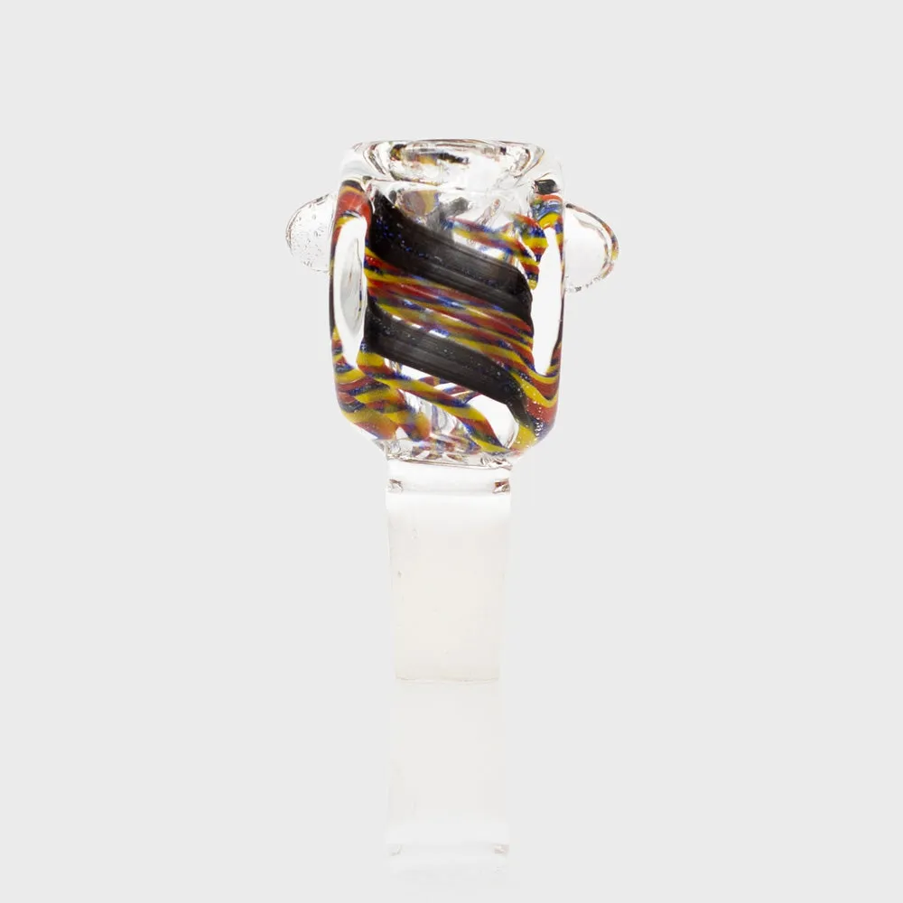 Square Swirls Glass Cone - Red, Blue & Yellow