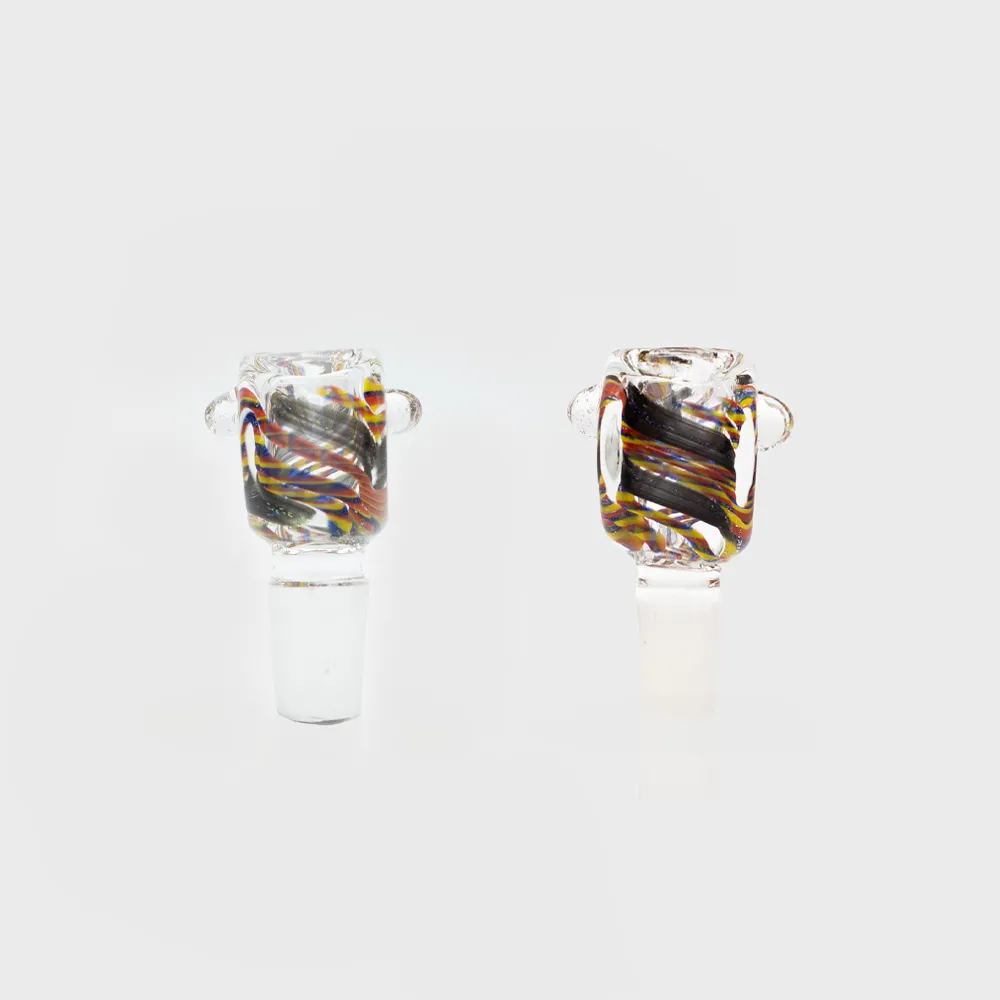 Square Swirls Glass Cone - Red, Blue & Yellow