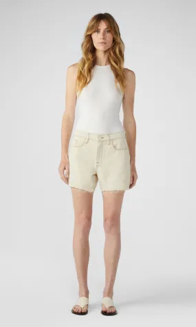 T-Long High Rise Cut-off Short - Off White