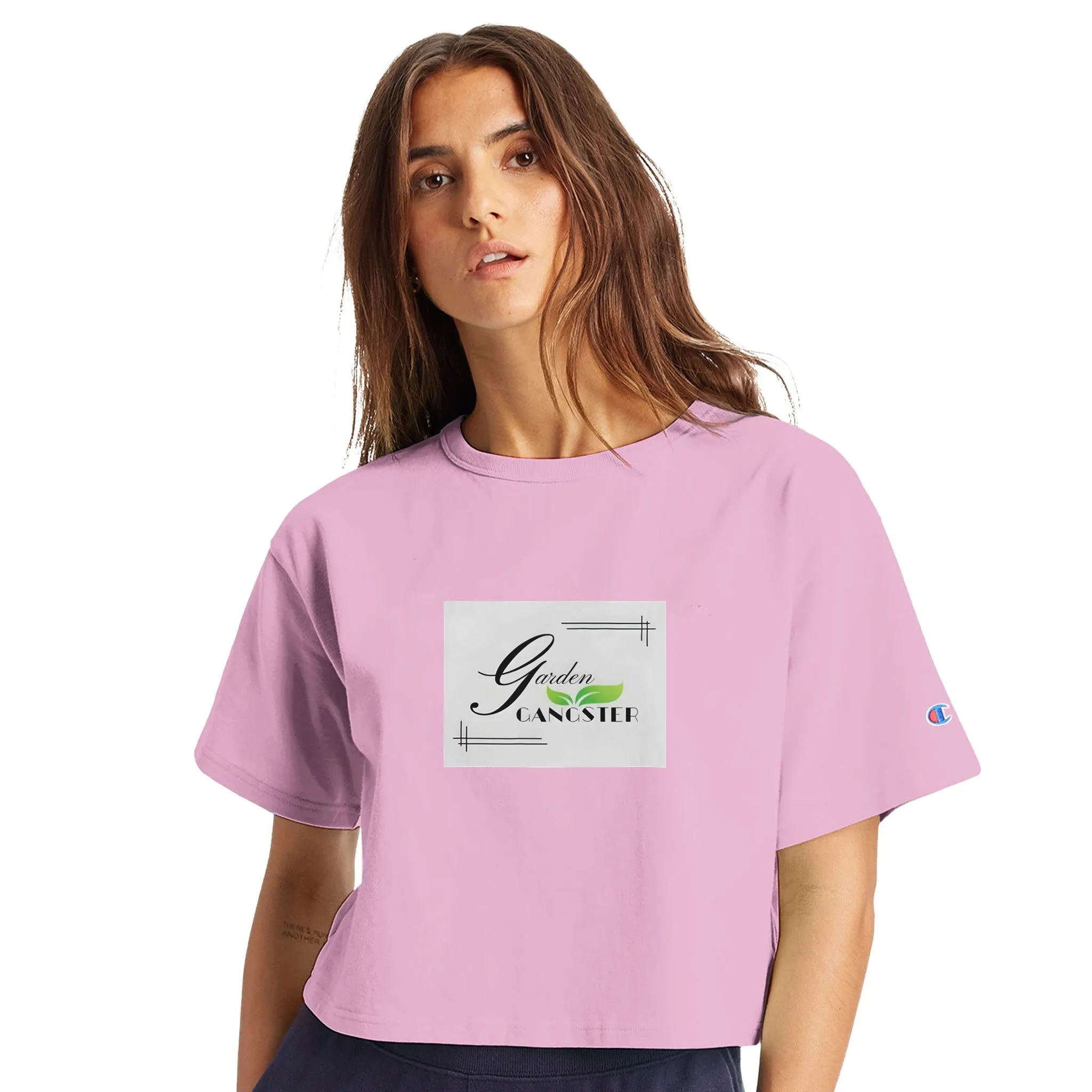 Women's Cropped Champion T-Shirt | Garden Gangster | Tiny Zen Gardens